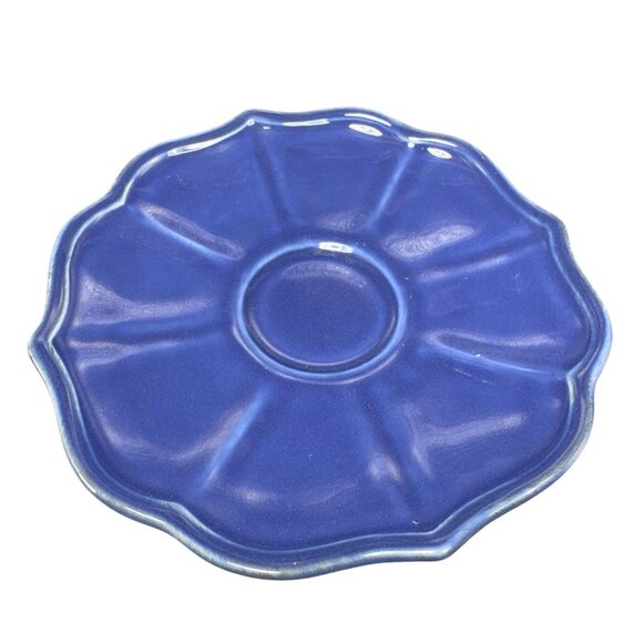 Pierre Deux Blue Teacup And Saucer Set Ceramic Made In Portugal Cup Plate Set - Picture 2 of 16